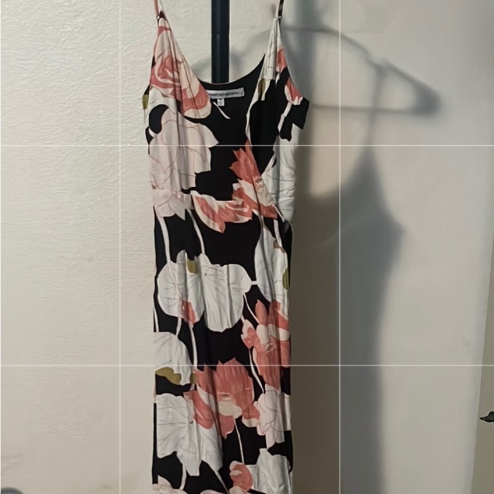 Cupcakes & Cashmere Black and White Wrap Sundress Sleeveless